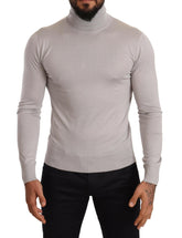 Dolce & Gabbana Gray Cashmere Turtleneck Pullover Sweater -   -  Dolce & Gabbana.